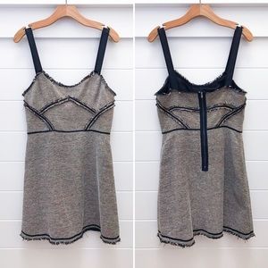 FREE PEOPLE Tweed Gold Metallic Sleeveless Dress